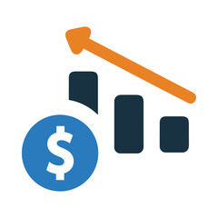 growth, money, business growth graph icon
