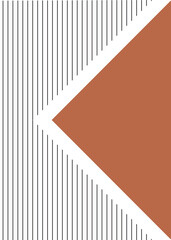art of geometric figures and lines. vector of brown and black geometric shapes. minimalist art. illustration for artprint and decoration. abstract art with neutral colors. triangular figure.