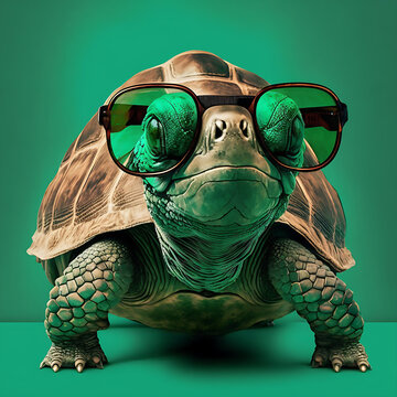 tortuga con lentes