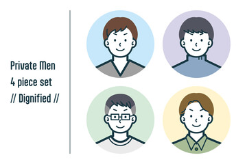 凛々しい私服の男性の4点セットno.1