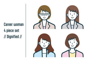 凛々しいキャリアウーマンの4点セットno.1