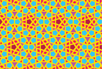 Seamless pattern in original arabic style. Vector illustration, in exclusive colors