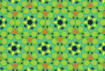 Seamless pattern in original arabic style. Vector illustration, in exclusive colors