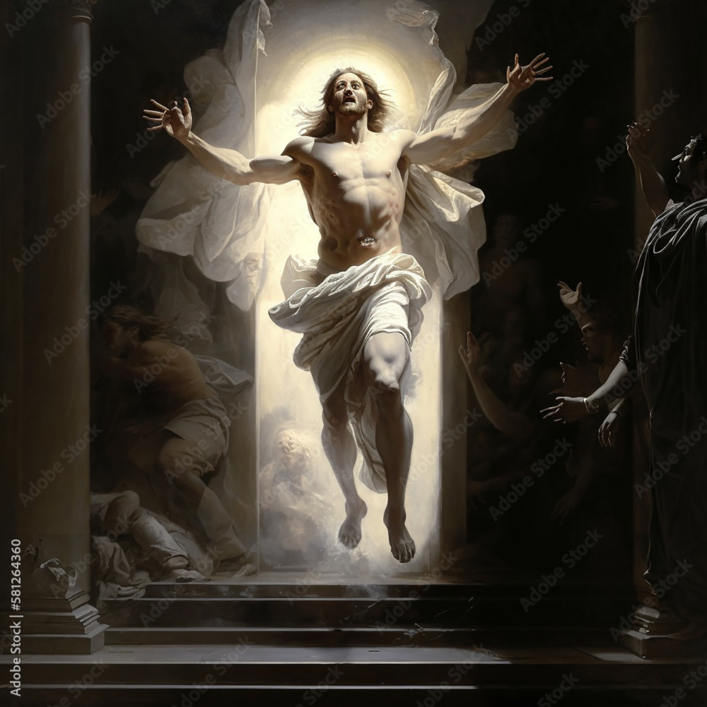 Poster resurrection of christ, made with generative ai