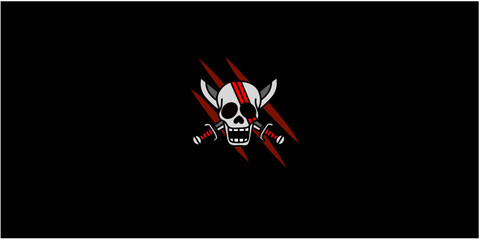 Pirate symbol for wallpaper in vector illustration 2