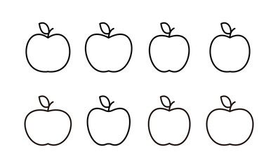 Apple icon vector for web and mobile app. Apple sign and symbols for web design.