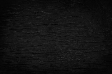 Black wooden plank wall background, texture of bark wood with old natural pattern.