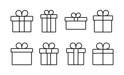 Gift icon vector for web and mobile app. gift sign and symbol. birthday gift