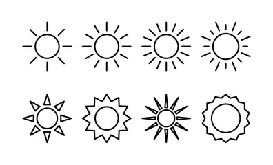 Sun icon vector for web and mobile app. Brightness sign and symbol.