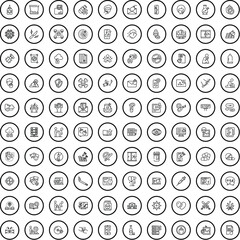 100 crime icons set. Outline illustration of 100 crime icons vector set isolated on white background