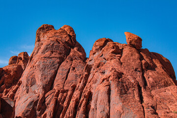 Sandstone Rock Formations in Valley of Fire Nevada