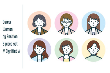 凛々しい役職ごとのキャリアウーマンの6点セットno.1