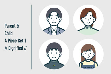 凛々しい親子の4点セットno.1