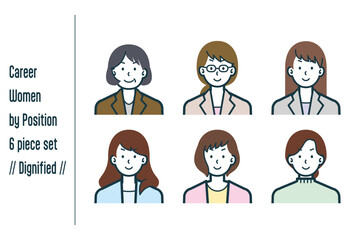 凛々しい役職ごとのキャリアウーマンの6点セットno.1