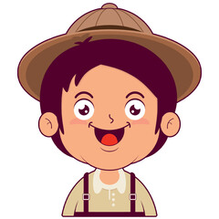 boy happy face cartoon cute