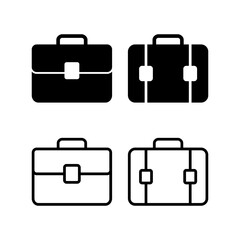 Briefcase icon vector illustration. suitcase sign and symbol. luggage symbol.
