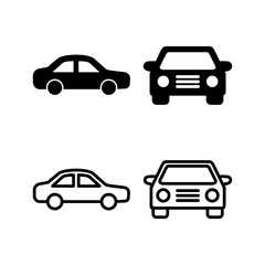 Fototapeta premium Car icon vector illustration. car sign and symbol. small sedan