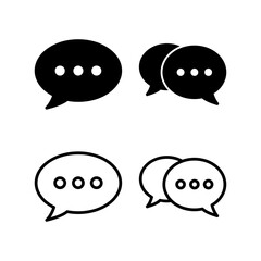 Chat icon vector illustration. speech bubble sign and symbol. comment icon. message