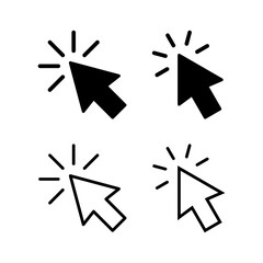 Click icon vector illustration. pointer arrow sign and symbol. cursor iconv