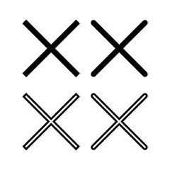 Close icon vector illustration. Delete sign and symbol. cross sign