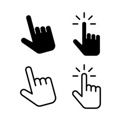 Hand cursor icon vector illustration. cursor sign and symbol. hand cursor icon clik