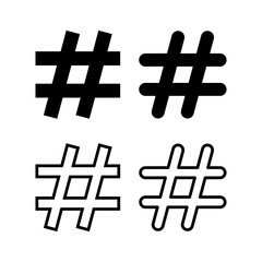 Hashtag icon vector illustration. hashtag sign and symbol