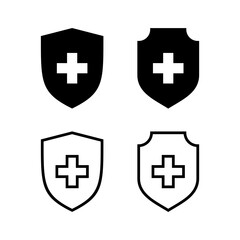 Health insurance icon vector illustration. Insurance document sign and symbol