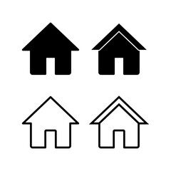 Fototapeta premium Home icon vector illustration. House sign and symbol