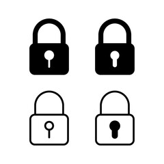 Lock icon vector illustration. Padlock sign and symbol. Encryption icon. Security symbol