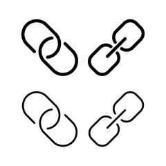 Link icon vector illustration. Hyperlink chain sign and symbol