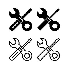 Repair tools icon vector illustration. tool sign and symbol. setting icon. Wrench and screwdriver. Service