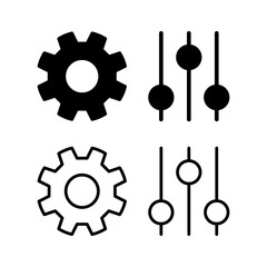 setting Icon vector illustration. Cog settings sign and symbol. Gear Sign