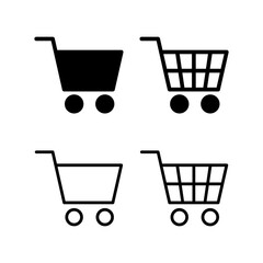 Shopping icon vector illustration. Shopping cart sign and symbol. Trolley icon