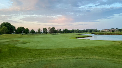 golf course in the morning