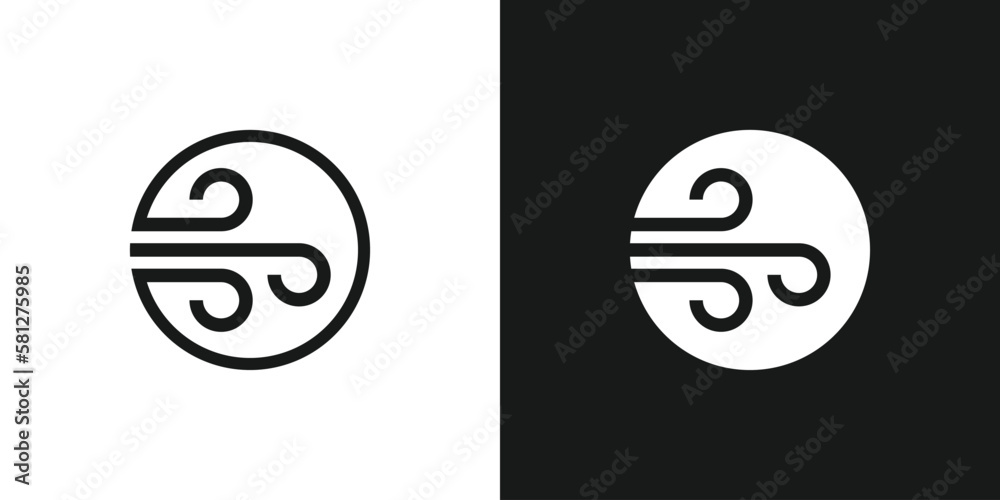 Wall mural logo icon air simple vector illustration