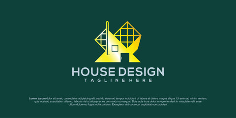 box building architecture logo, minimalist real estate logo, luxury building logo design template, architecture studio logo template