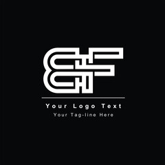 awesome initial BF or FB logo icon template