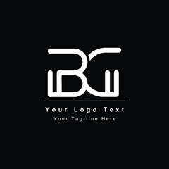 Premium Initial Letter BG logo design