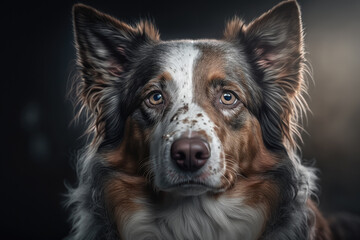 Fototapeta premium portrait of a dog created with Generative AI technology