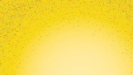 Abstract colored dots yellow gradient background.