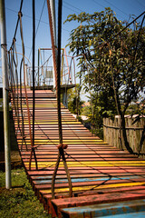 Fototapeta premium Rainbow bridge in the park