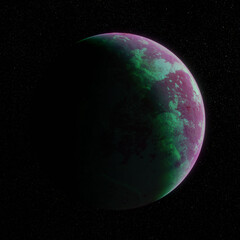 3d illustration of an exoplanet.