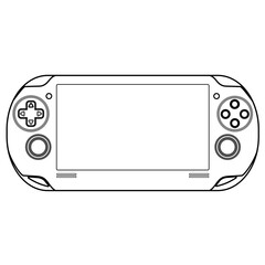 illustration of a game console