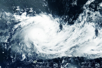 Hurricane from space. Elements of this image furnishing NASA.