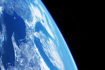 Earth's atmosphere from space. Elements of this image furnishing NASA.