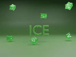  art, background, ice, green