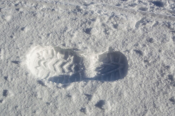 footprint in snow