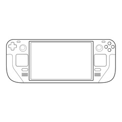 Fototapeta premium game pad console isolated on white