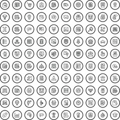 100 portfolio icons set. Outline illustration of 100 portfolio icons vector set isolated on white background