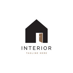 Interior logo design illustration vector template